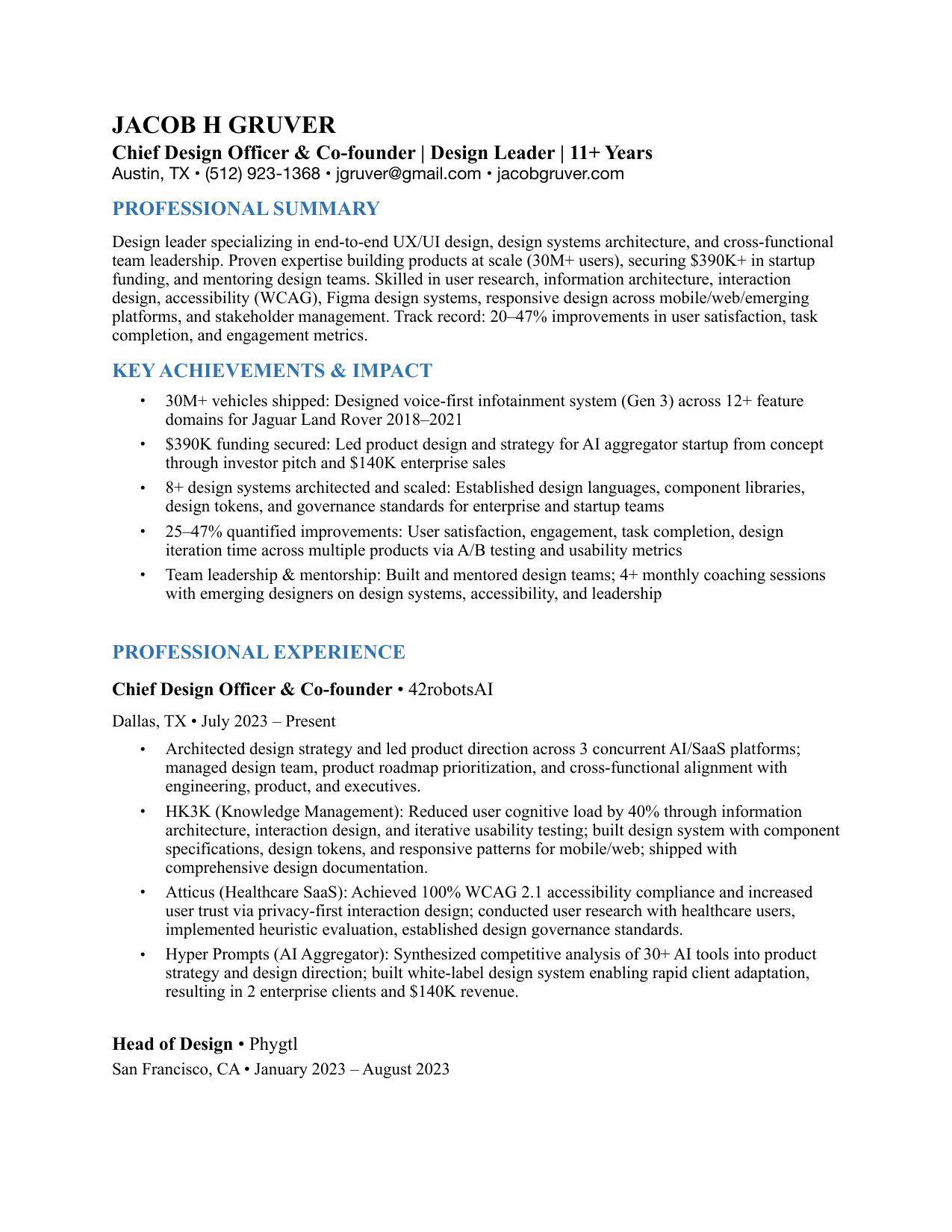 Page 1 - Summary and Key Achievements